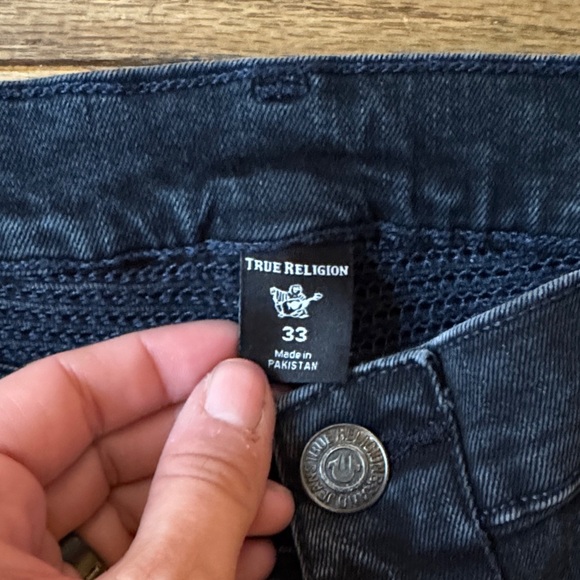 True Religion Rocco Moto Dark Blue Skinny Jeans - Picture 2 of 8